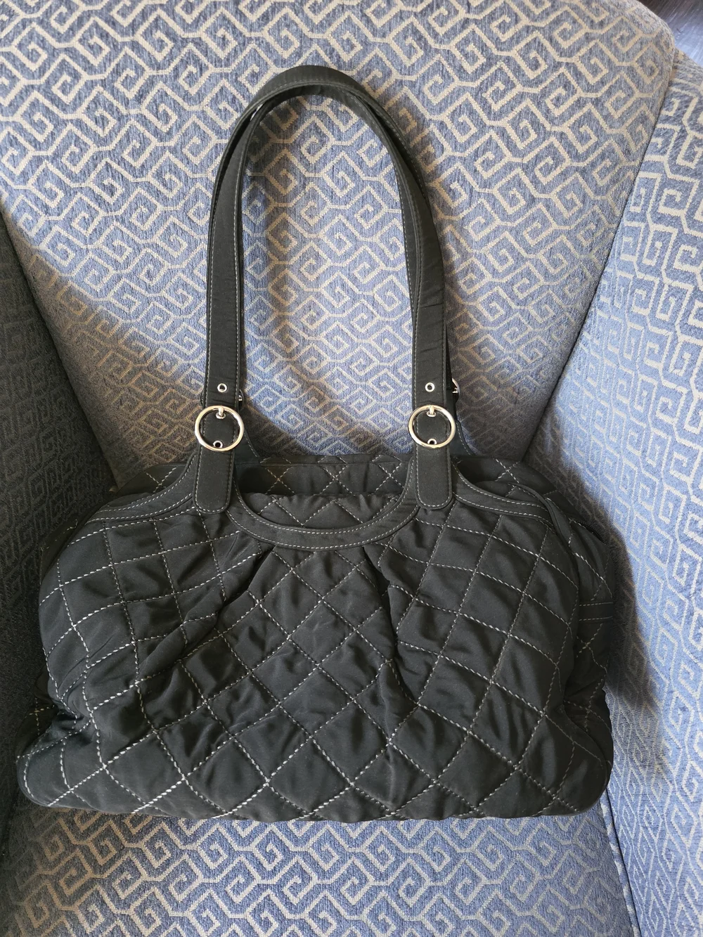 VERA BRADLEY *LIKE NEW* Quilted Black Weekend/Diaper Bag
